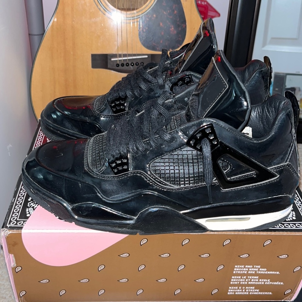 Air Jordan 4 11Lab4 ‘Black Patent Leather’